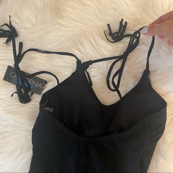 Ribbed tie high cut one piece - Picture 4 of 4